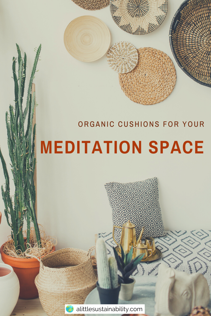 Organic meditation cushions for your meditation space. 5 of the Best Organic meditation cushions for your meditation space. Make your meditation room complete with these pillows that are all organic from ethical companies. #meditationcorner #mindfulness #yoga #meditationroomideas #meditationspaceideas #organicliving