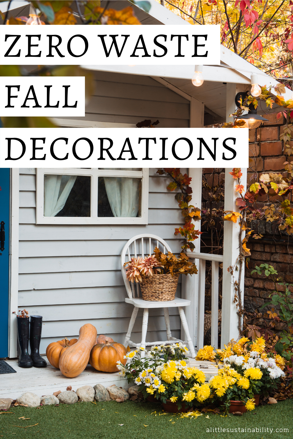 Going zero waste this fall with your home decor is a great way to bring natural elements of the season indoors to really set the fall scene. Learn more at www.alittlesustainablitity.com